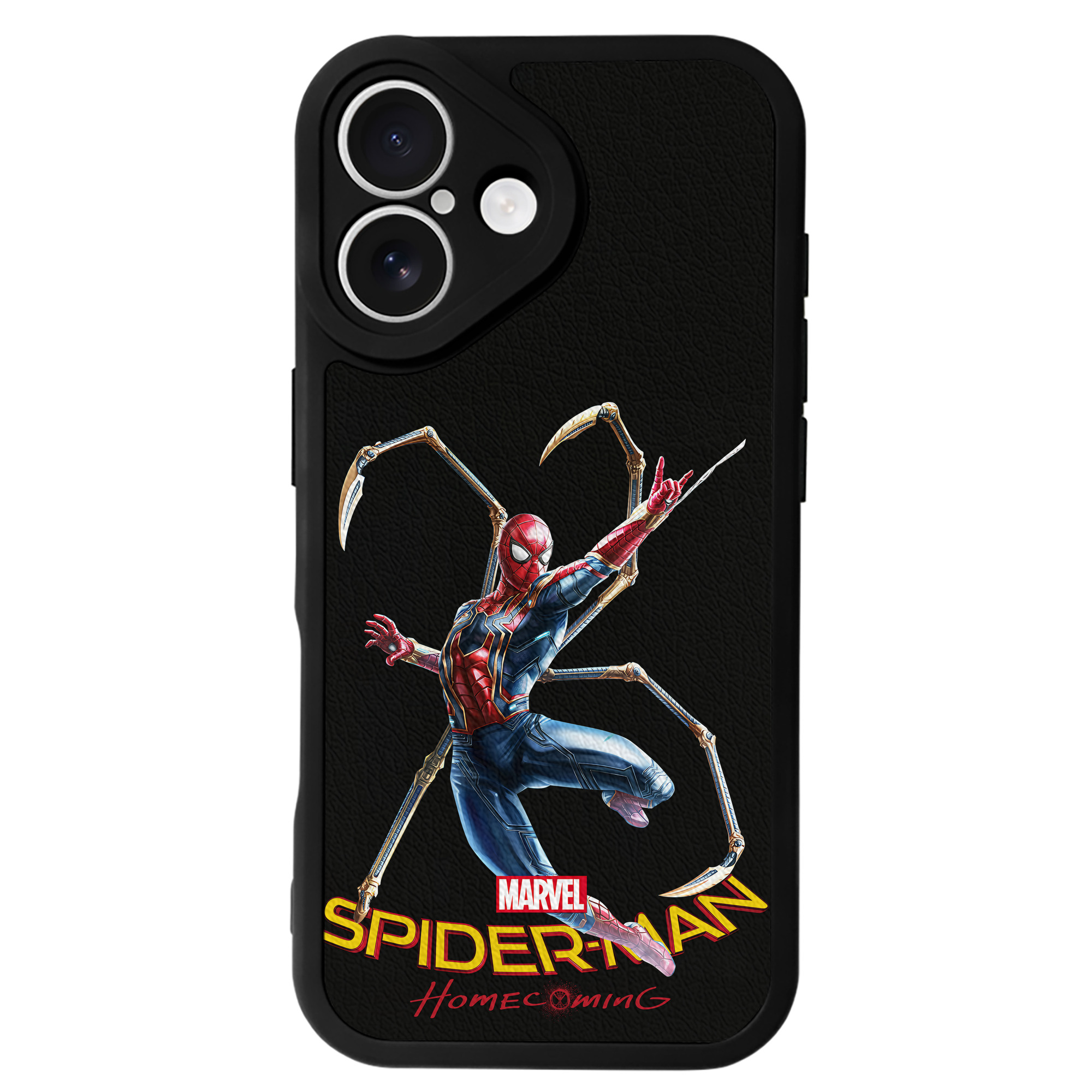 （画像用） Spider Man スパイダーマン 【iPhone 16シリーズ対応】シリコンスマホケース（レザー調） 材質：シリコン